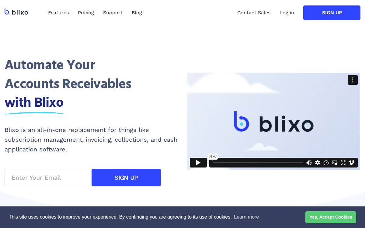 Blixo website preview
