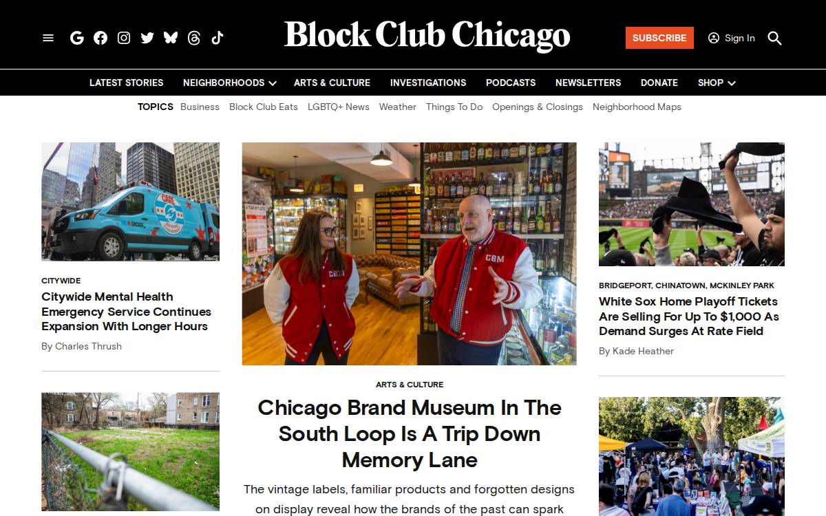 Block Club Chicago website preview