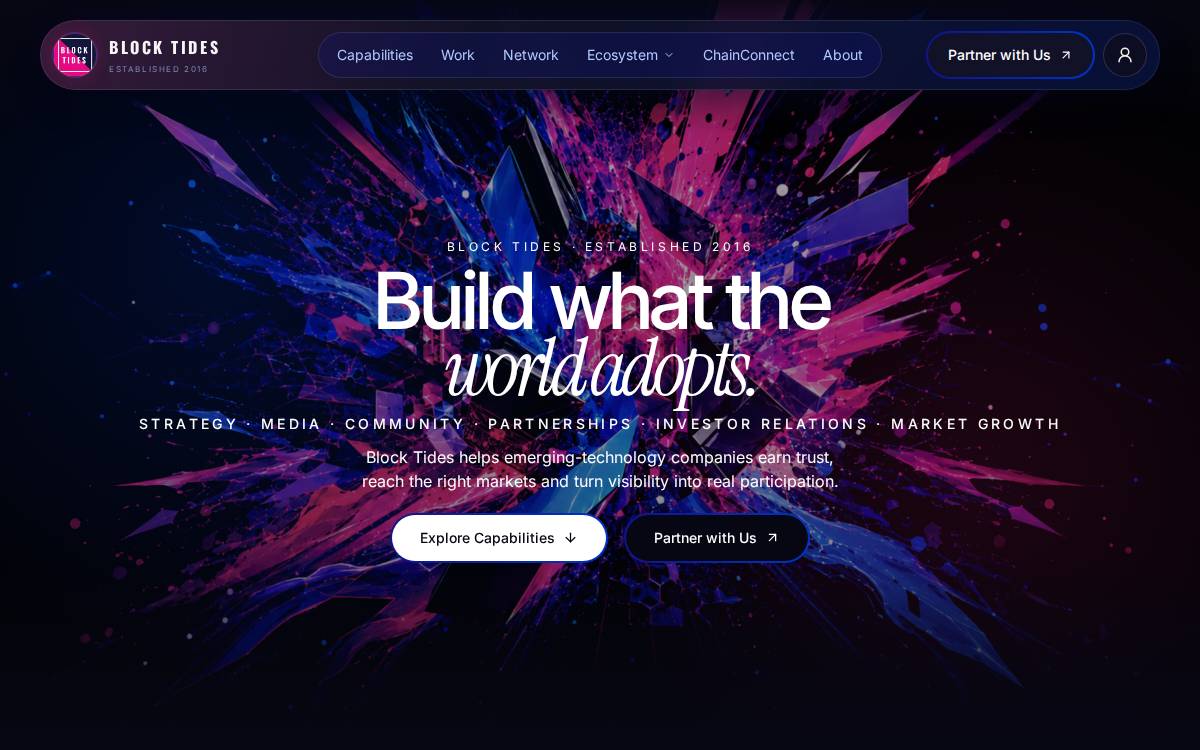 Block Tides website preview