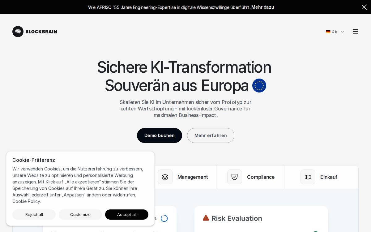 Blockbrain website preview