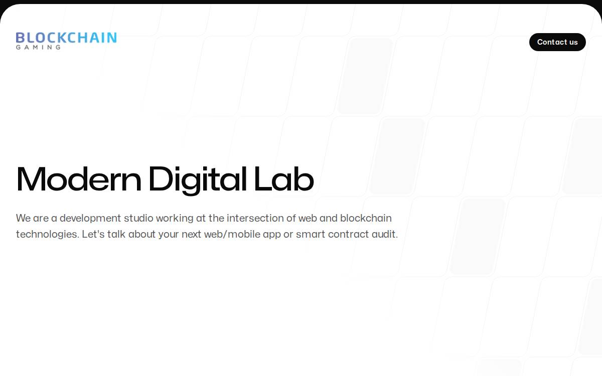 Blockchain Gaming website preview