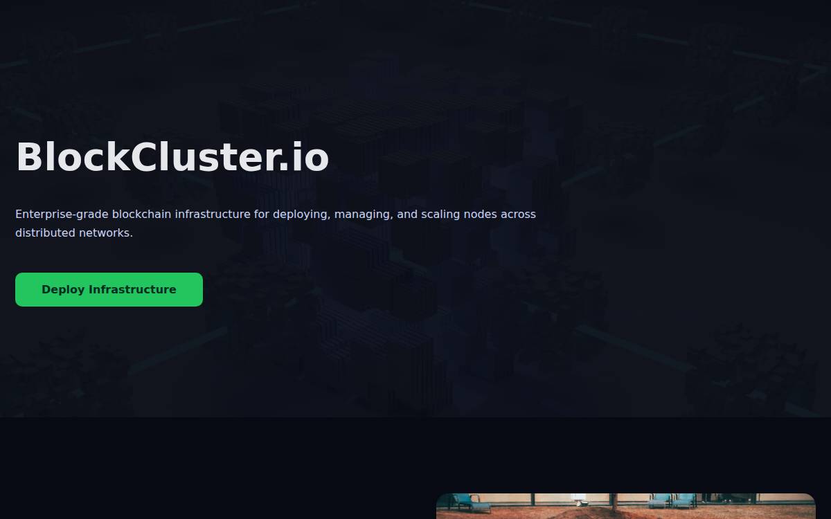 Blockcluster website preview