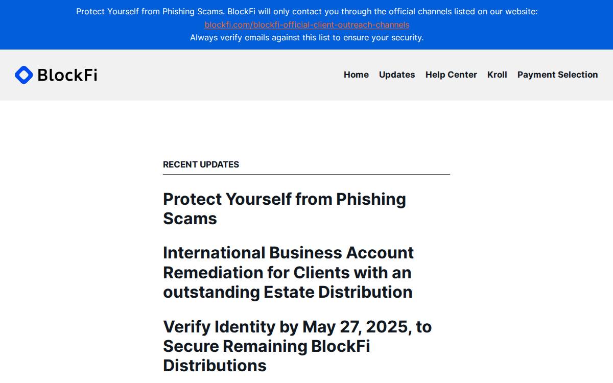 BlockFi website preview