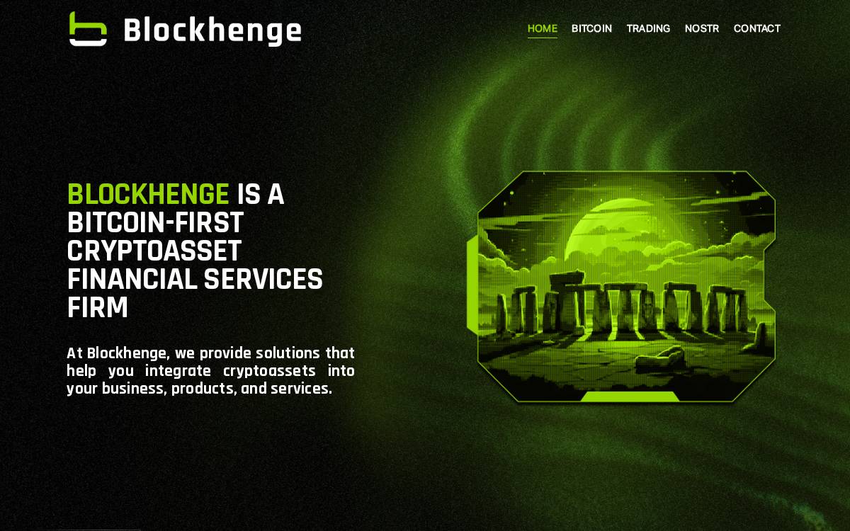 Blockhenge website preview