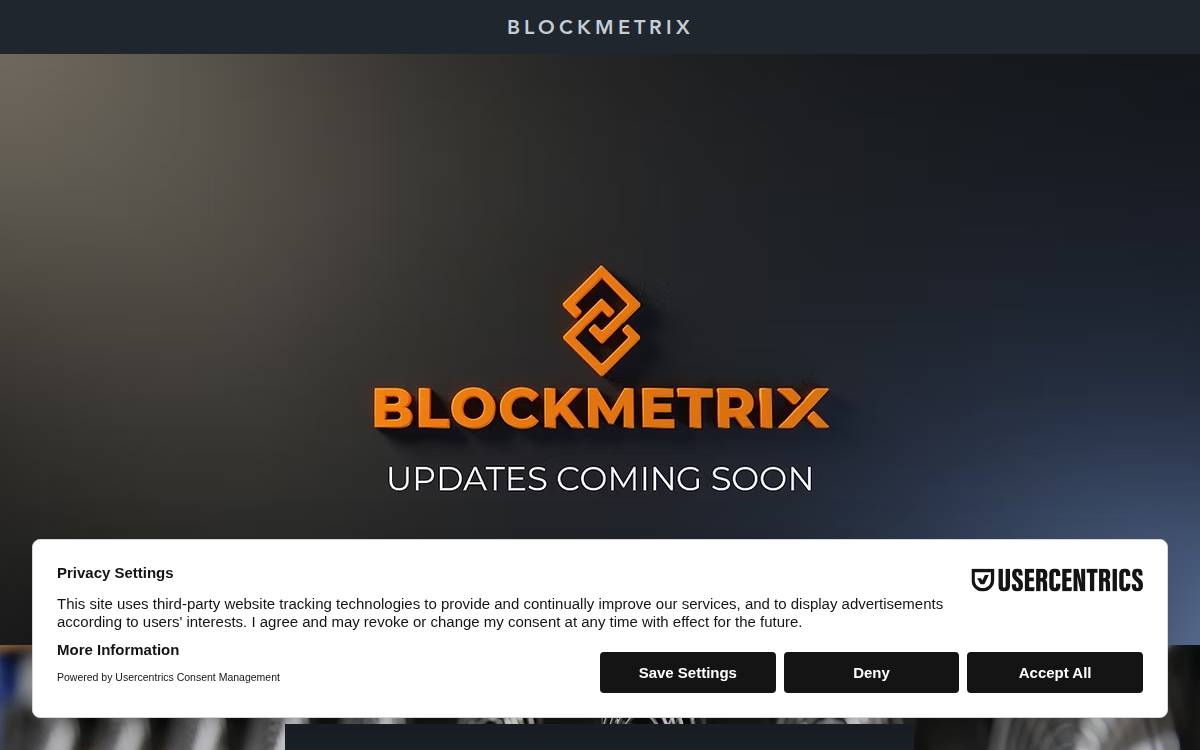 BlockMetrix website preview