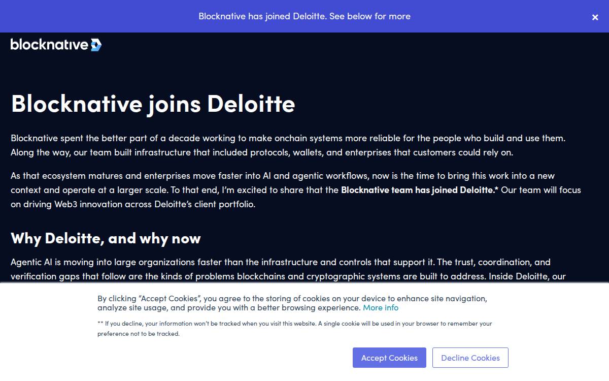 Blocknative website preview