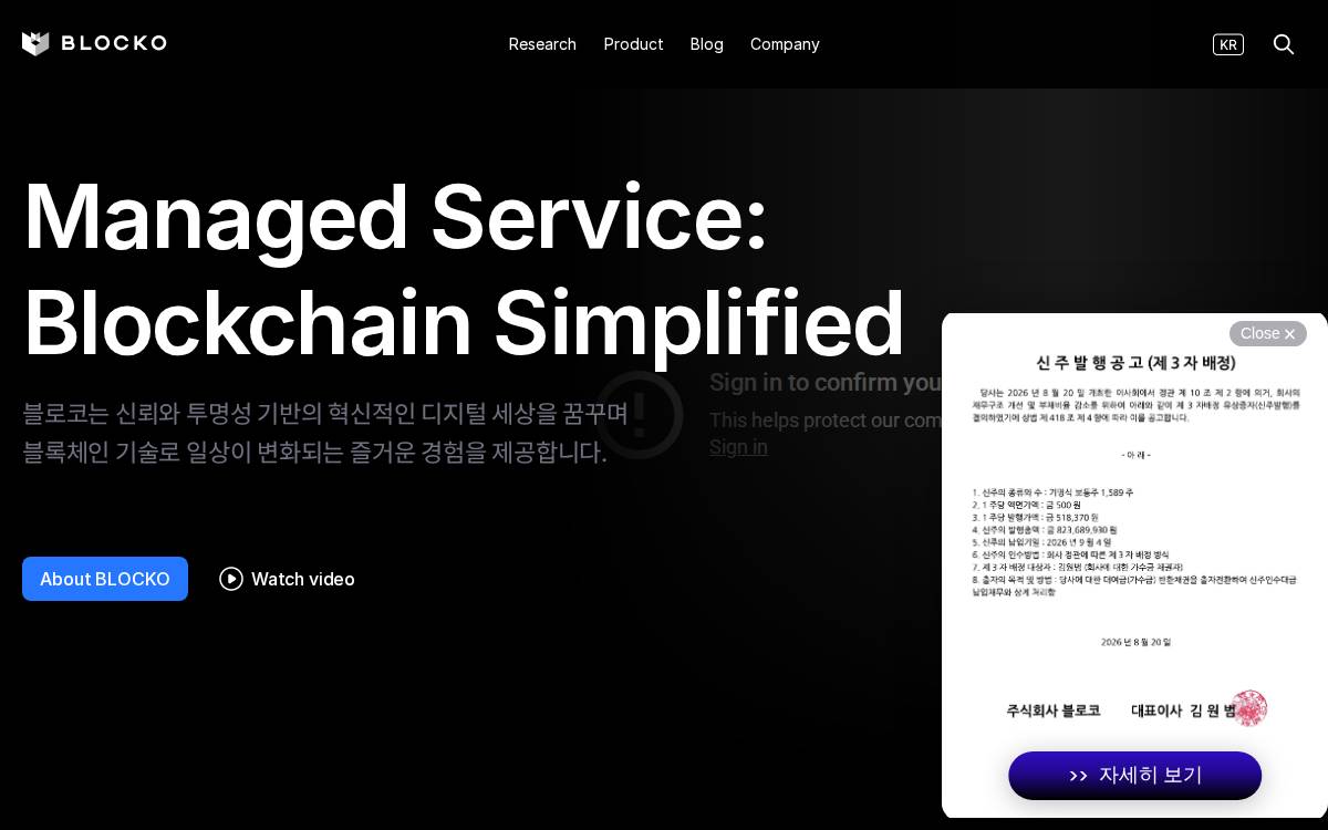 Blocko website preview