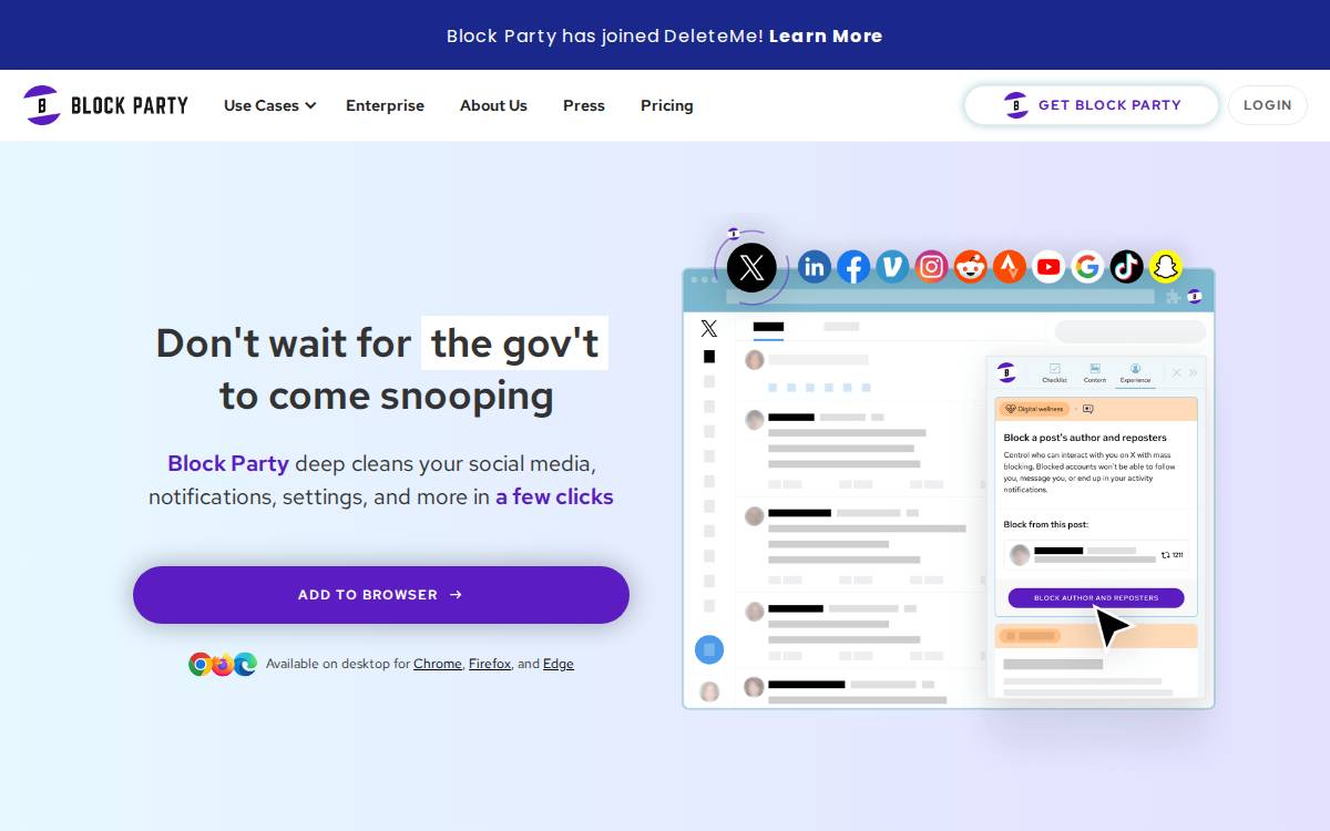 BLOCKPARTY website preview