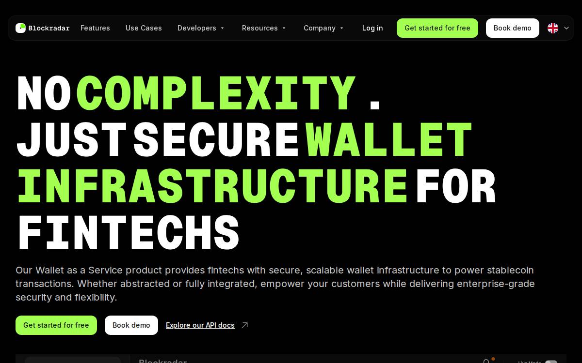 Blockradar website preview