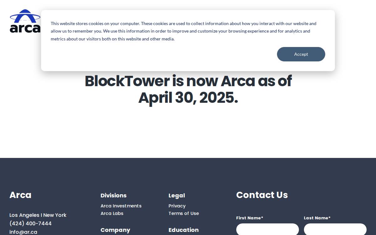 Blocktower Capital website preview