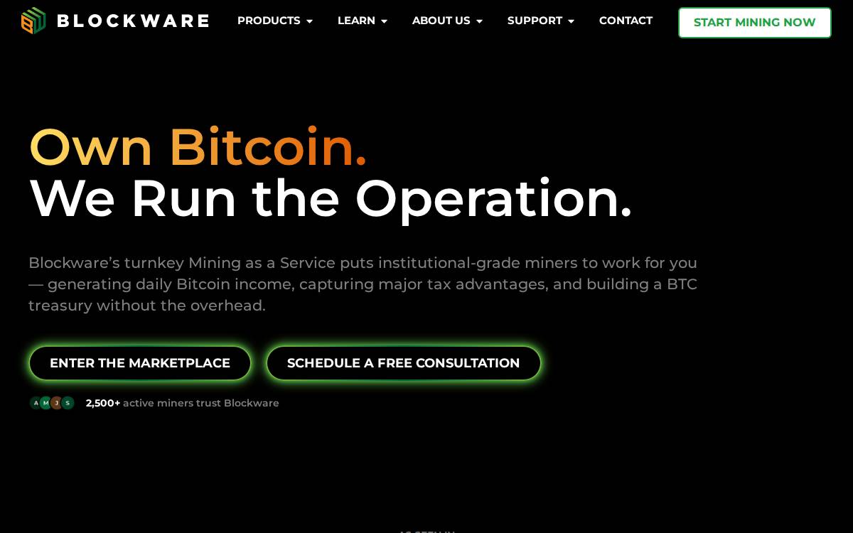 Blockware website preview