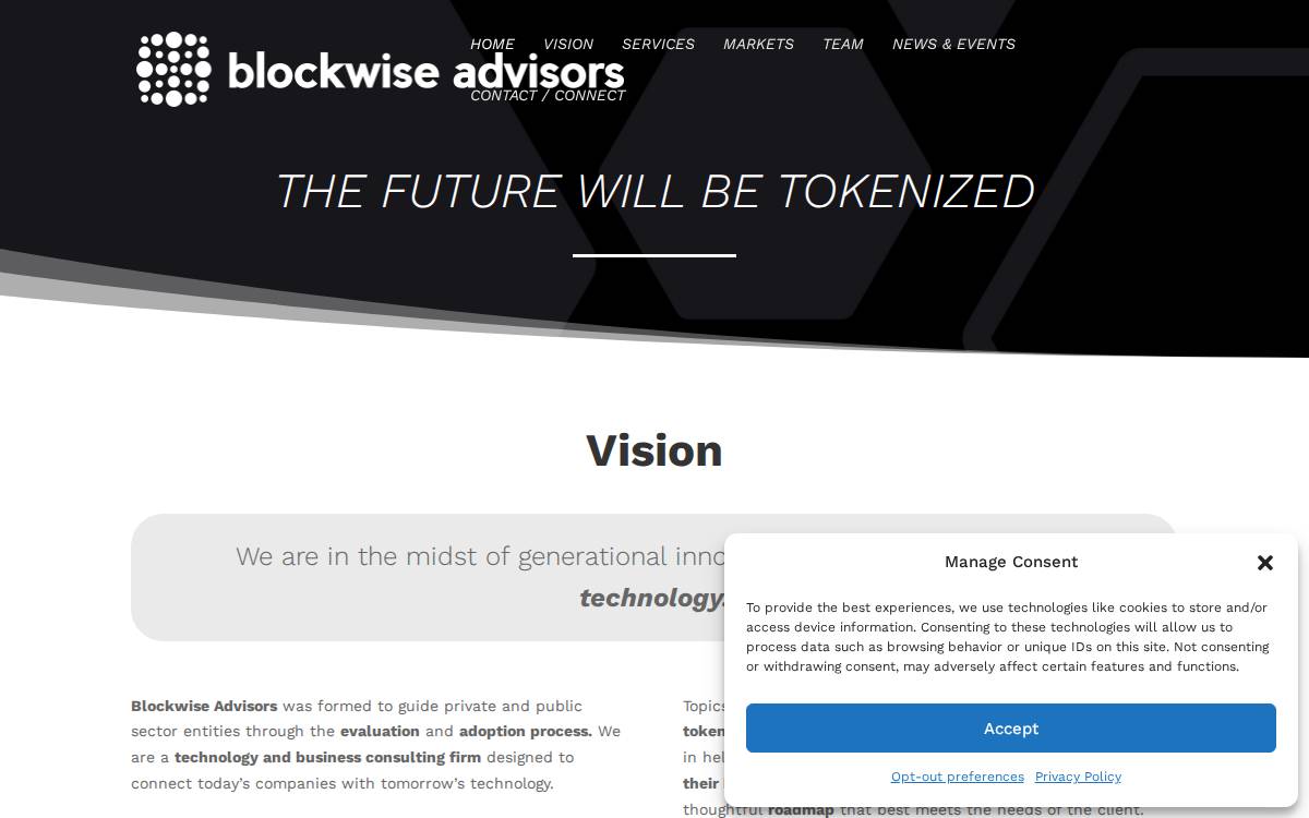 Blockwiseadv website preview