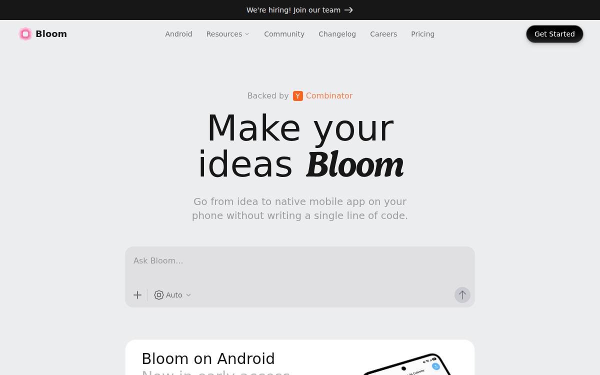 Bloom website preview
