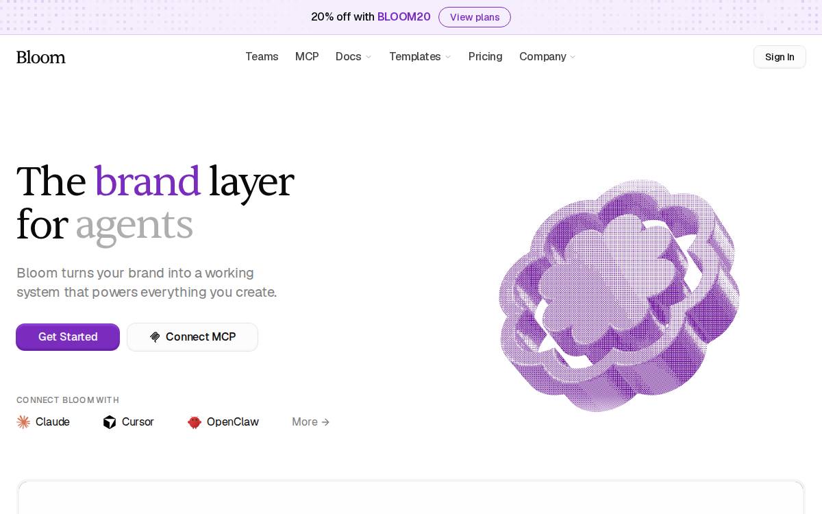Bloom website preview