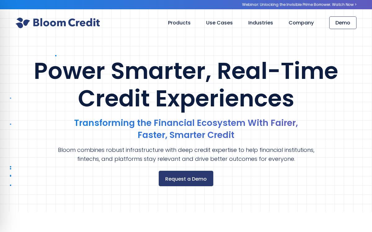 Bloom Credit website preview