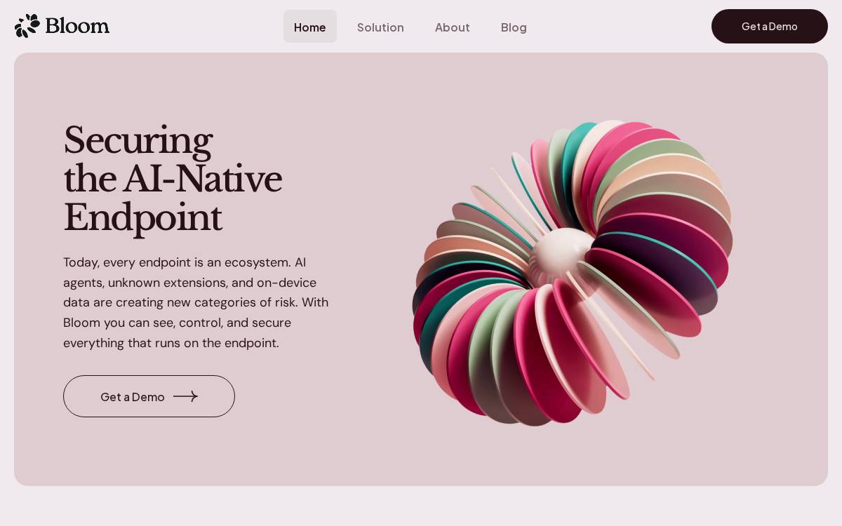 Bloom Security website preview