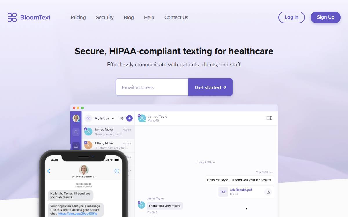 BloomAPI website preview