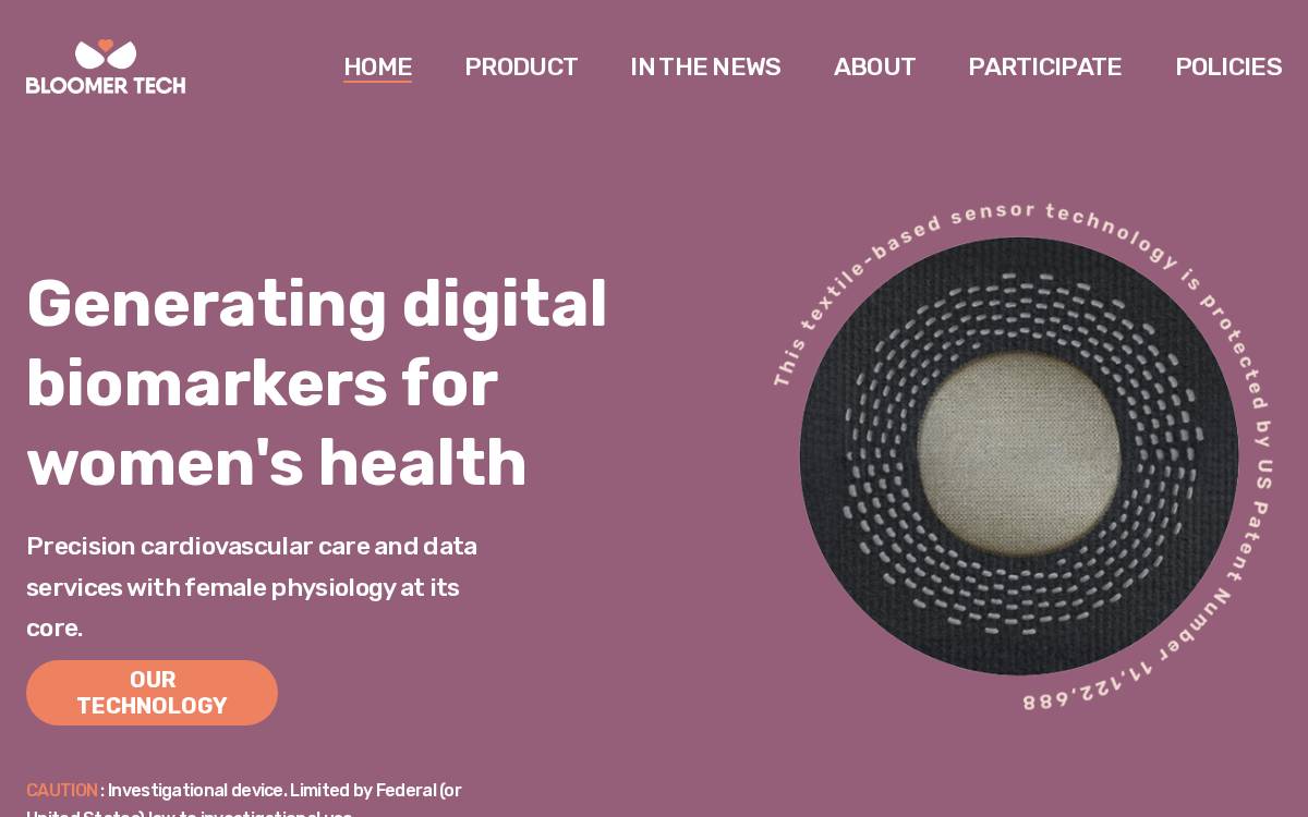 Bloomer Tech website preview