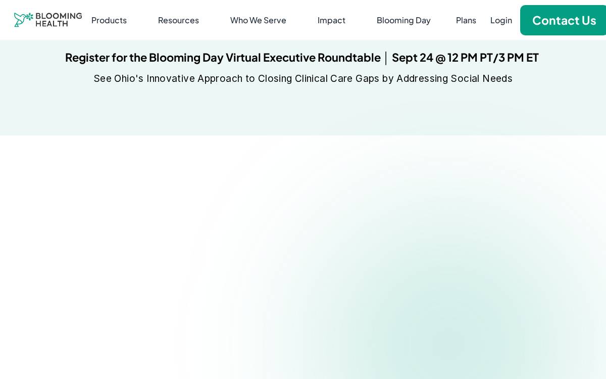 Blooming Health website preview