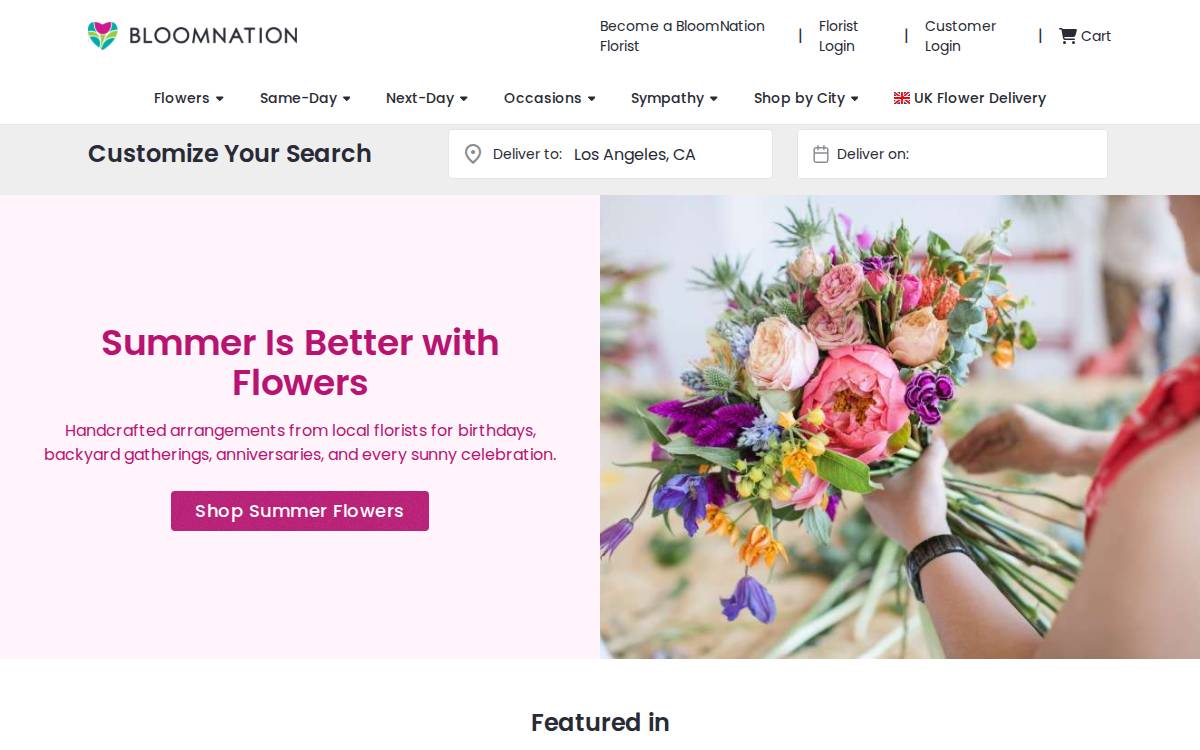 BloomNation website preview