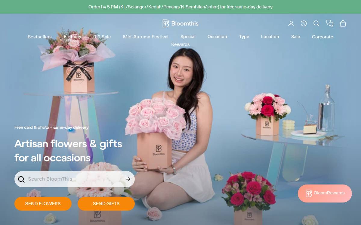 BloomThis website preview
