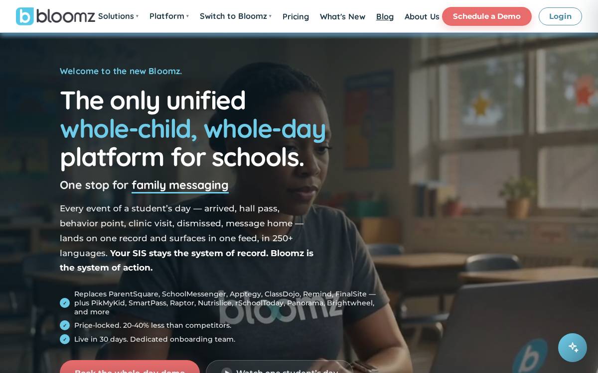 Bloomz website preview