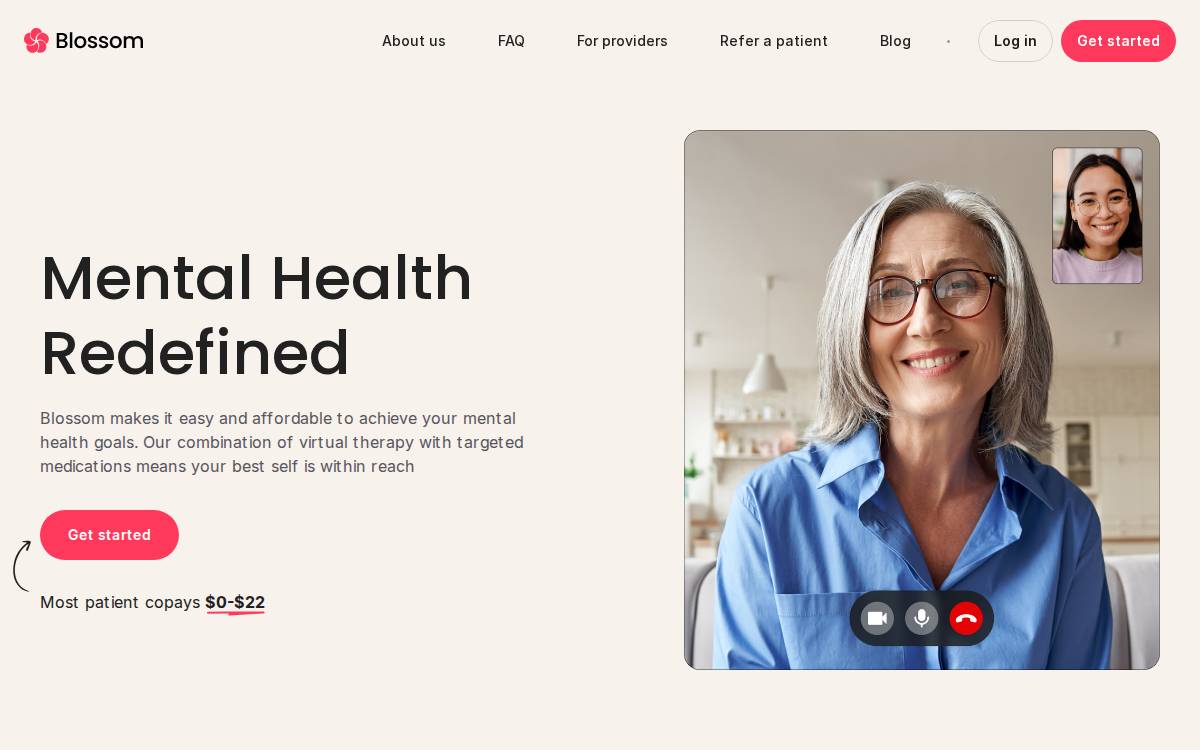 Blossom Health website preview