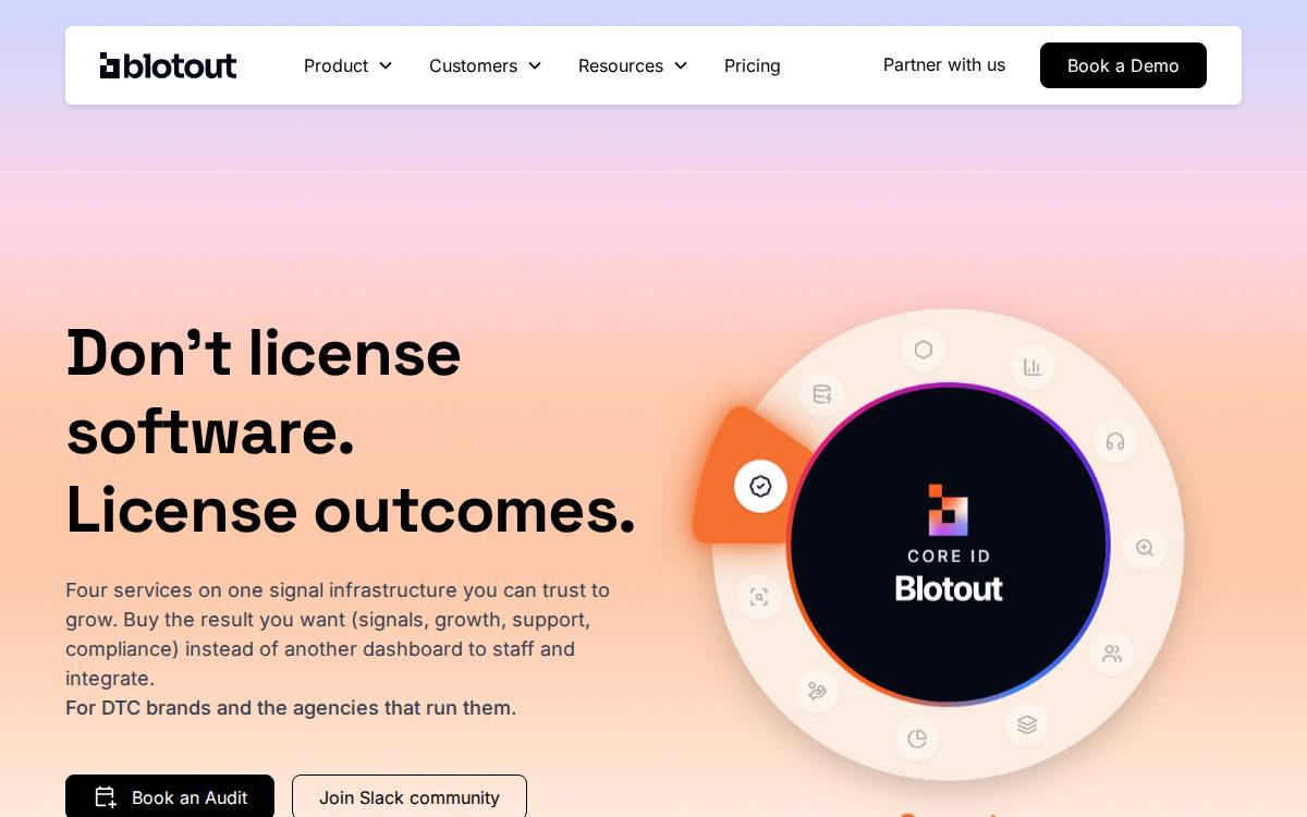 Blotout Startup website preview