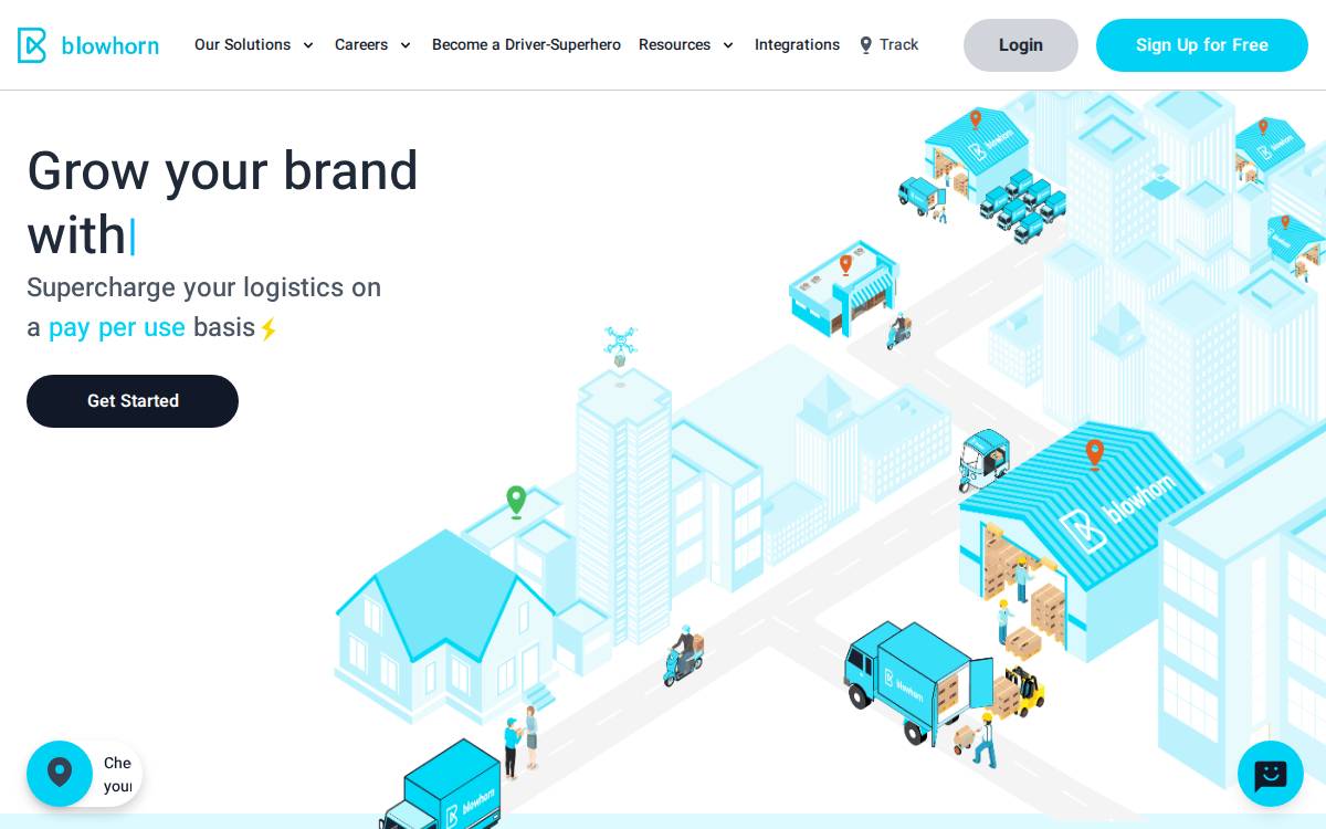 Blowhorn website preview