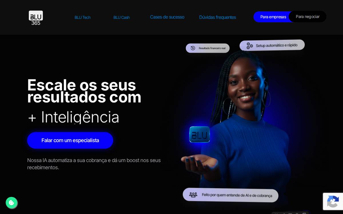 Blu365 website preview