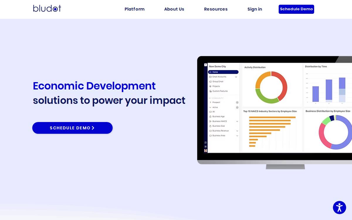 Bludot website preview