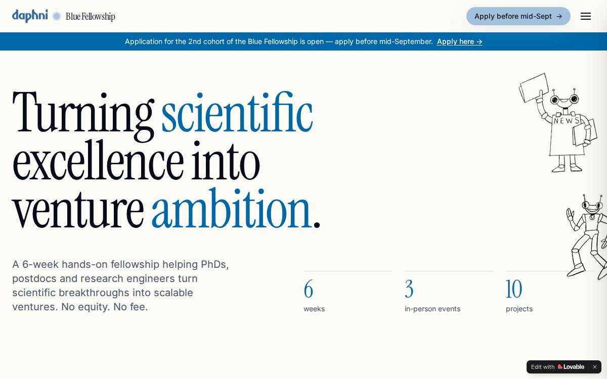 Blue website preview
