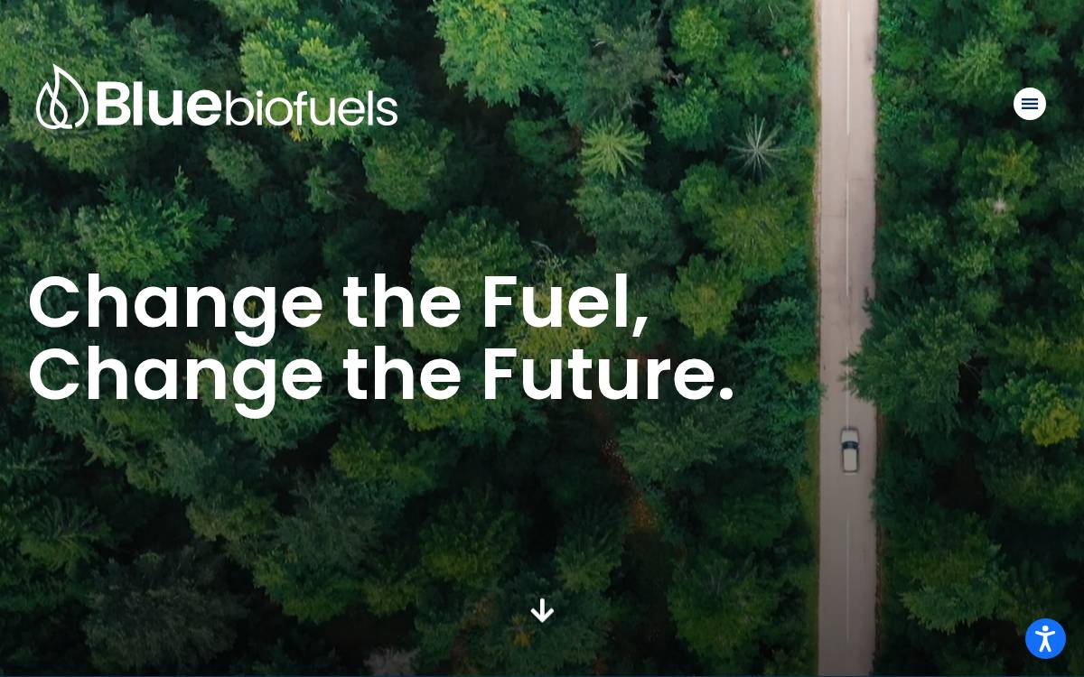 Blue Biofuels website preview