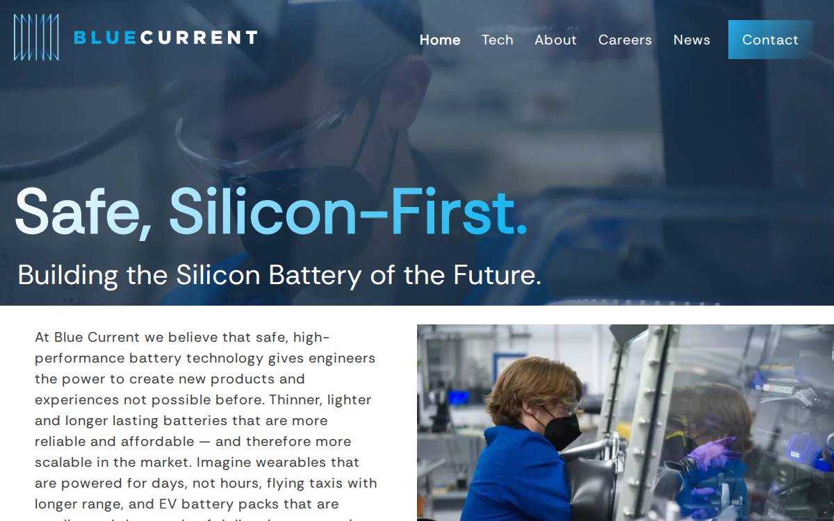 Blue Current website preview