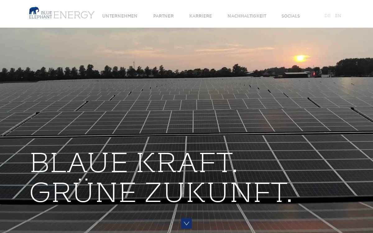 Blue Elephant Energy website preview