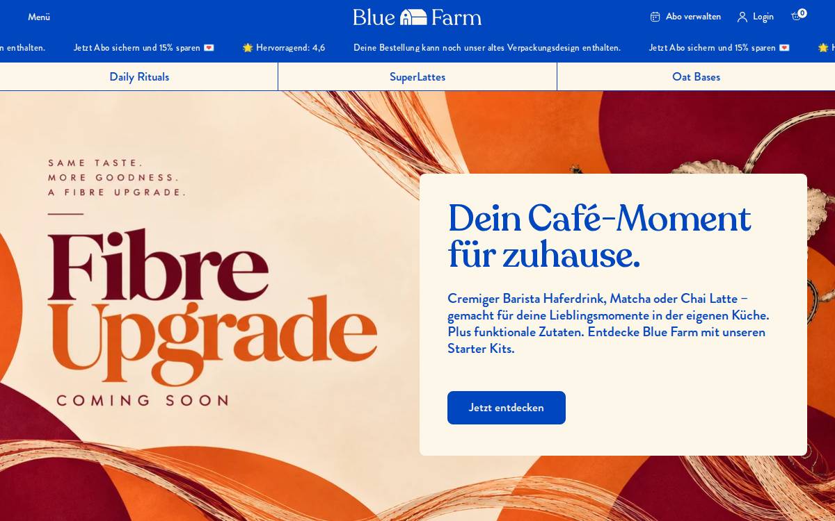 Blue Farm website preview