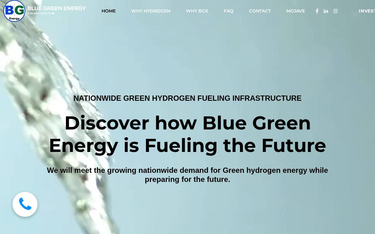 Blue Green Energy website preview
