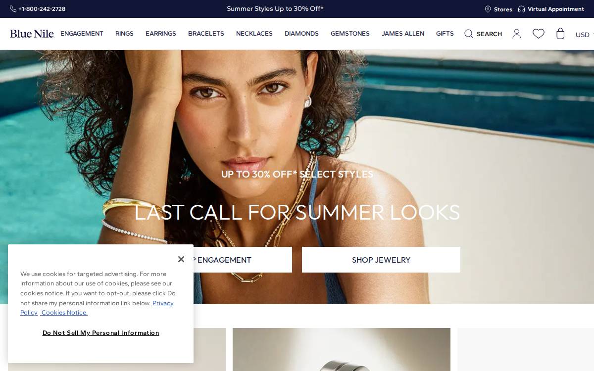 Blue Nile website preview