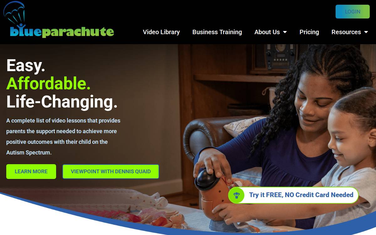 Blue Parachute website preview
