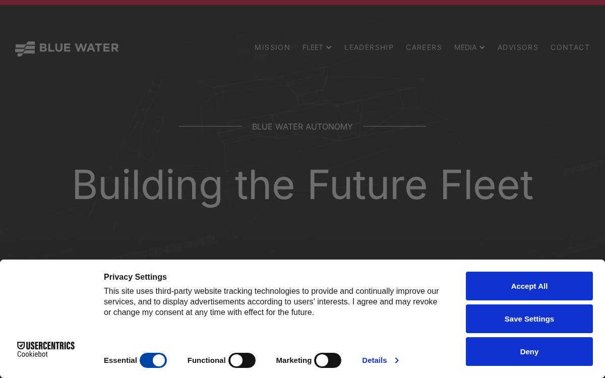 Blue Water Autonomy website preview