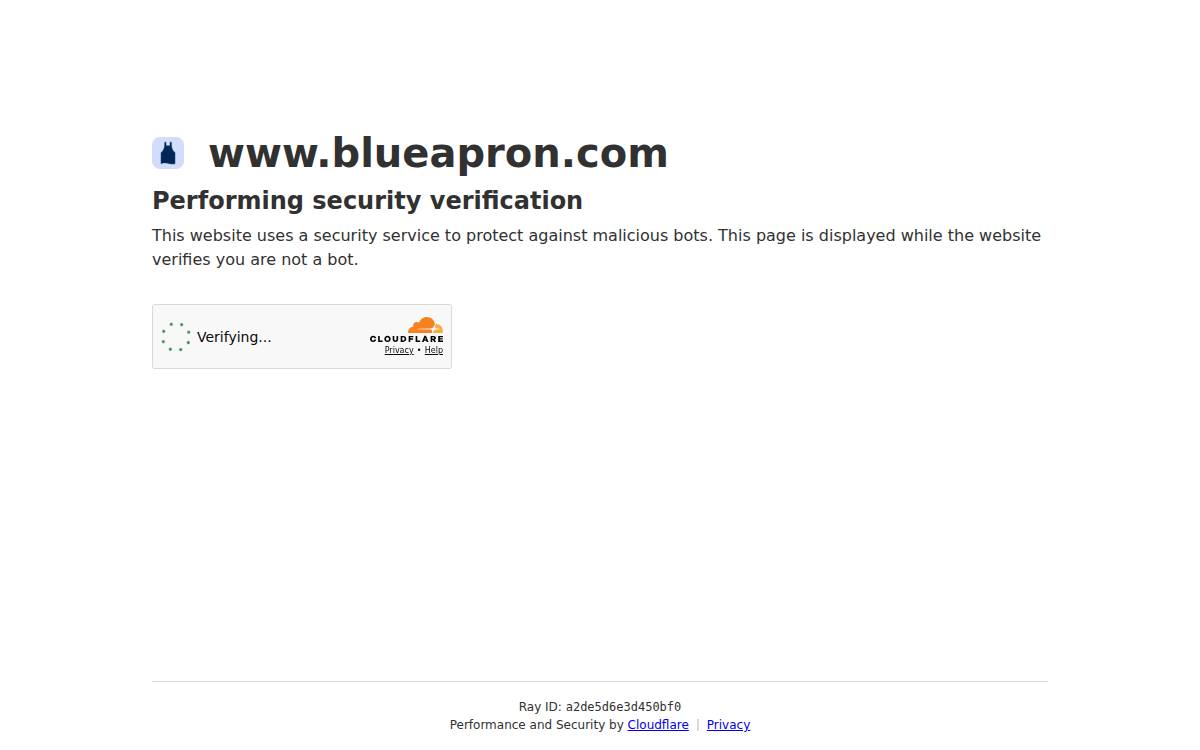 Blue Apron website preview