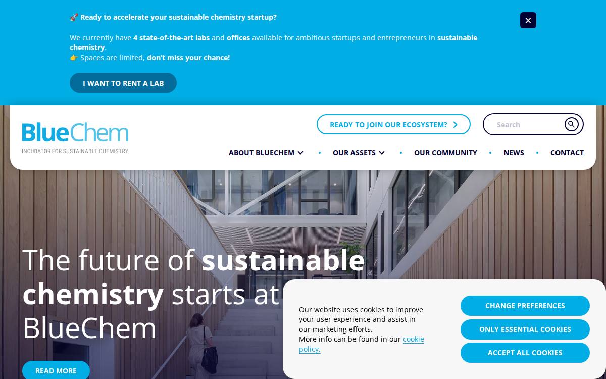 Bluechem website preview
