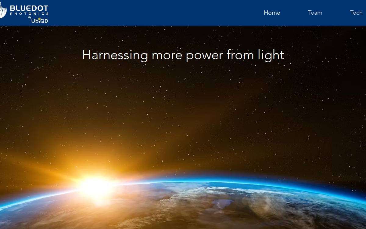 BlueDot Photonics website preview