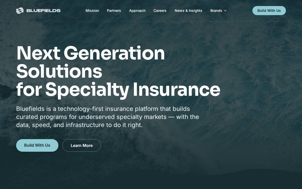 Bluefields Specialty website preview