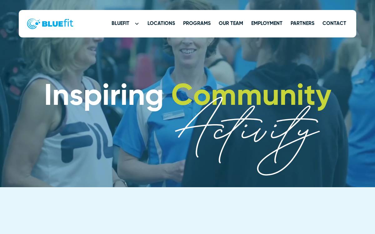 Bluefit website preview