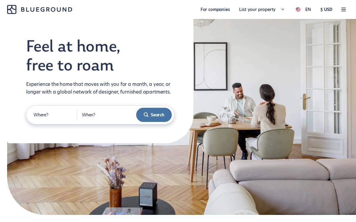 Blueground website preview