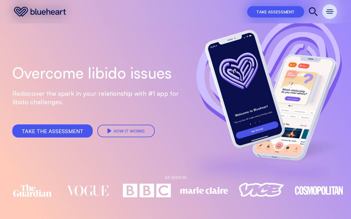 Blueheart website preview