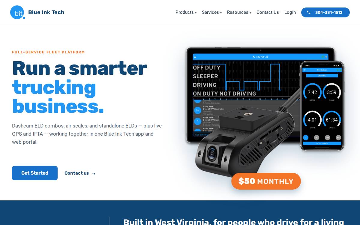 Blueinktech website preview