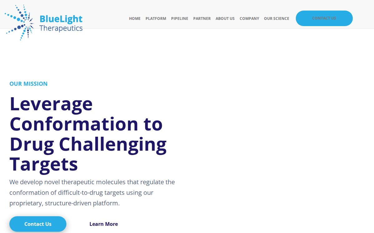 BlueLight Therapeutics website preview