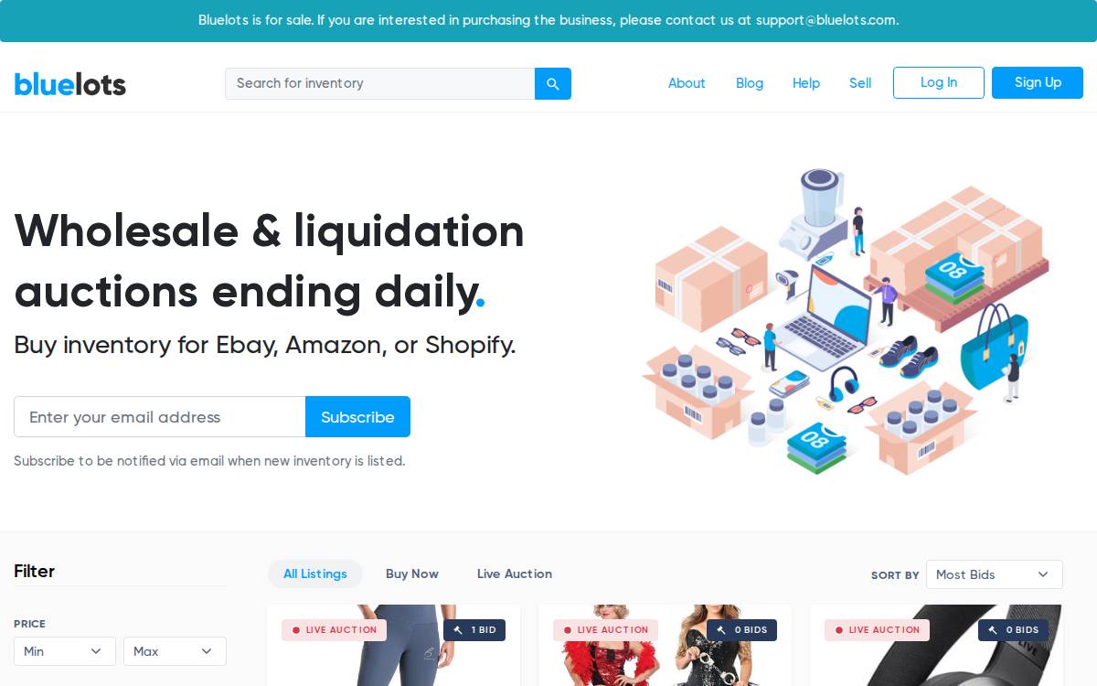 BlueLots website preview